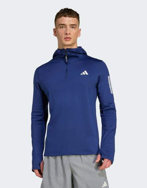 adidas performance - Own The run - Winterjack met korte rits in donkerblauw