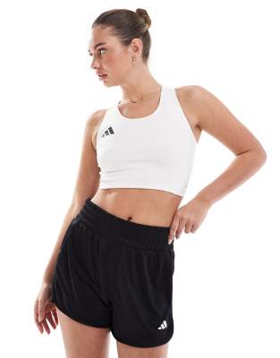 adidas Performance - Pacer Essentials - Gestrickte Shorts in Schwarz mit hohem Bund