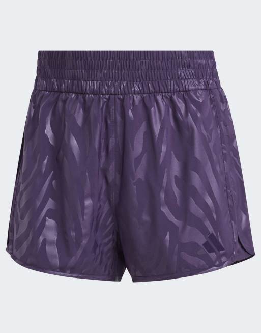 adidas performance - Pacer - Training - Geweven short met hoge taille in aurora pruimenkleur, 4 van 4