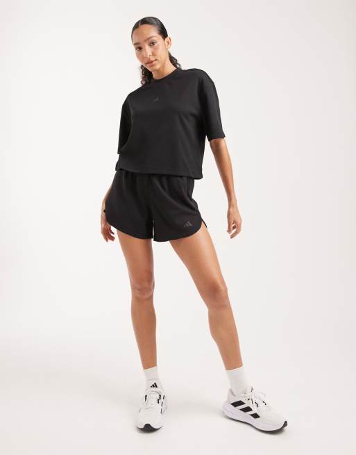 adidas performance – Pacer Workout – Svarta, våfflade shorts, 4 av 5