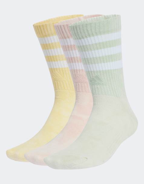 adidas Performance - Pakke med 3 par sokker i lyserød/multifarvet stenvask med 3 striber - view 1
