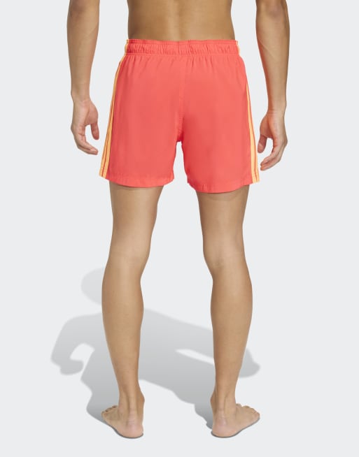 adidas performance - Pantaloncini da bagno da 5“ rosso lucido con 3 strisce, 2 di 4