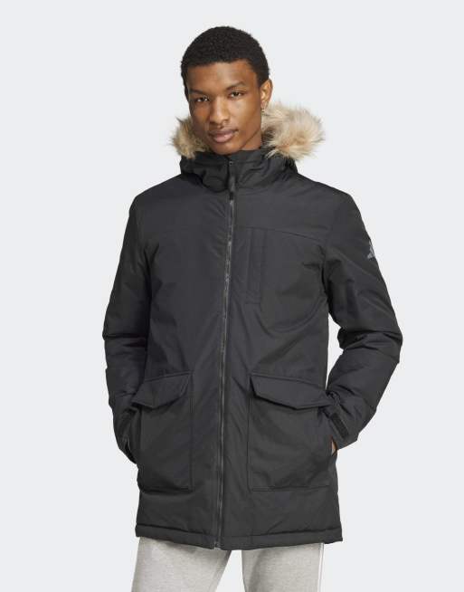 adidas Performance - Paveric - Parka en fausse fourrure - Noir