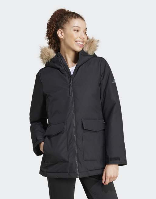 adidas Performance - Paveric - Parka met imitatiebont in zwart