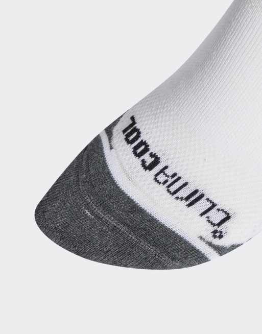 adidas performance Performance grip climacool cushioned crew socks 3 pairs in white / dark grey heather / bl, 3 of 3