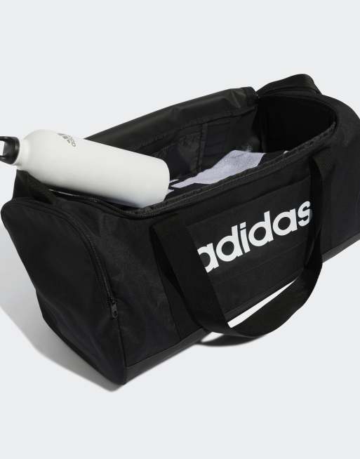 adidas Performance - Petit sac polochon avec motif linéaire - Noir/noir et blanc, 3 de 3