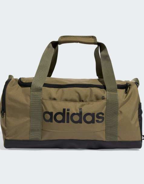 adidas Performance - Petit sac polochon avec motif linéaire - Noir/olive stratifié - view 1