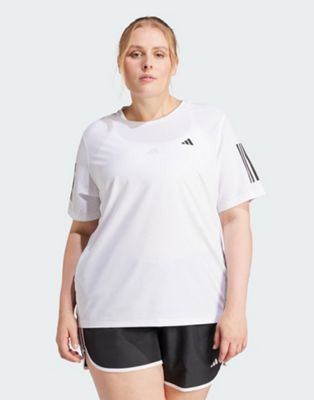 adidas performance Plus Own The Run T-Shirt in White