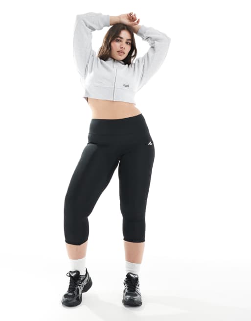 adidas Performance - Plus size - Optime - Lange legging in zwart