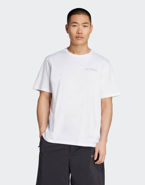 adidas performance Polygiene graphic tee in white - view 1
