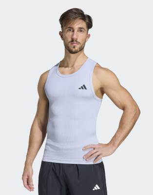 Performance - Power Essentials - Geripptes Trainings-Tanktop in Halo Silver-Silber Silber 3XL