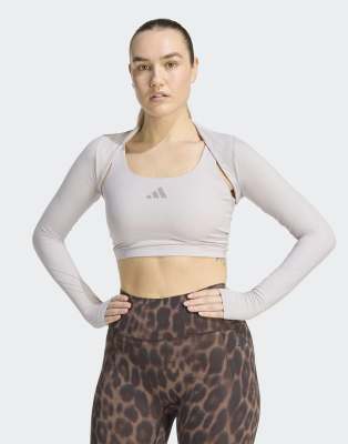 adidas Performance - Power Essentials - Konturierender Sport-Bolero in Ice Purple-Lila