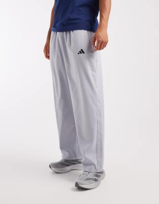 adidas performance Power essentials workout pants in light grey-Silver