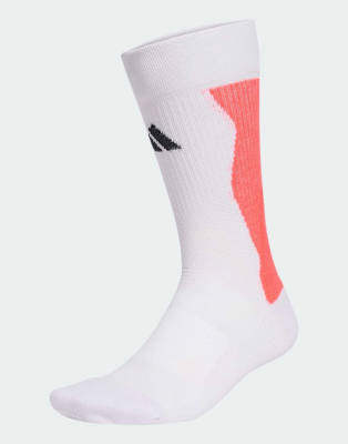 adidas performance - Predator - Gepolsterte Performance-Crew-Fußballsocken in Weiß/Lucid Red/Schwarz