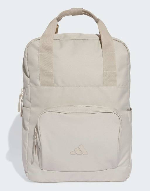 adidas performance Prime backpack in beige/beige
