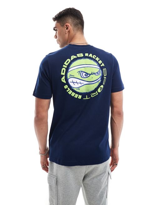  adidas Performance racket sport rebels t-shirt in blue