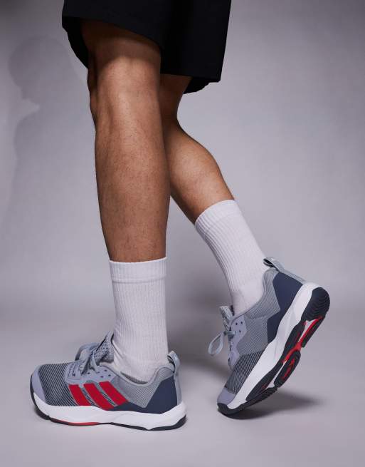 adidas Performance Rapidmove 2 sneakers in gray and red, 3 of 5
