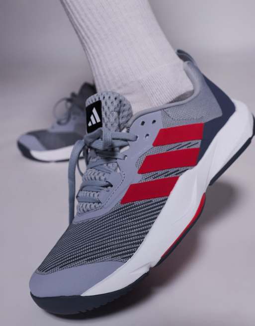 adidas Performance Rapidmove 2 sneakers in gray and red, 4 of 5