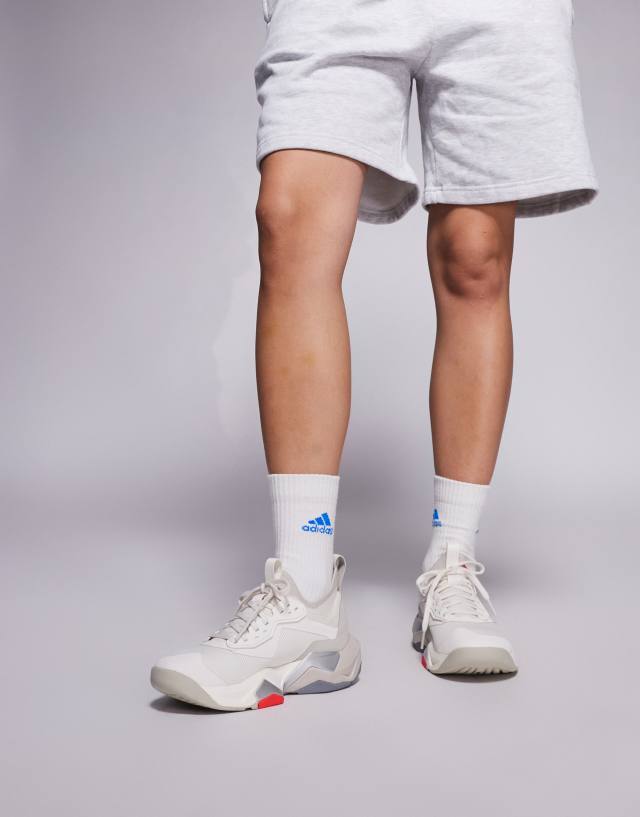 adidas Performance Rapidmove ADV 2 sneakers in white and gray | ASOS