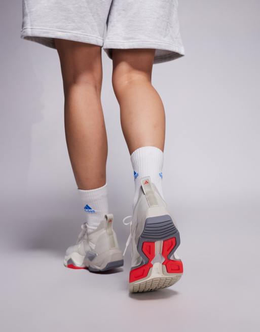 adidas Performance Rapidmove ADV 2 sneakers in white and gray | ASOS