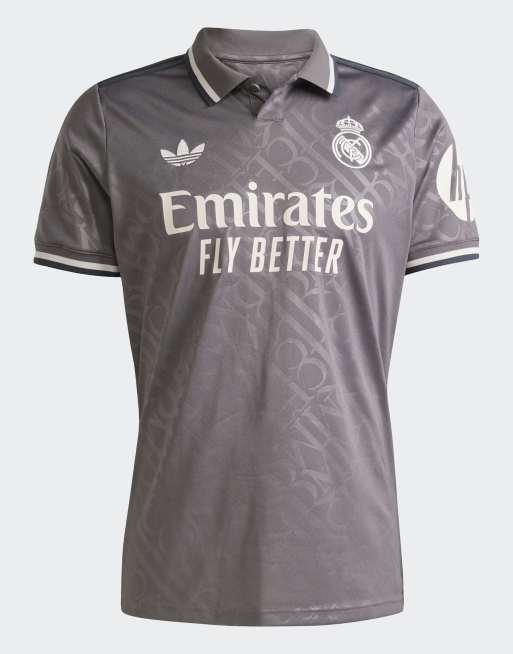 adidas performance Real madrid 24/25 third jersey in charcoal / charcoal, 4 of 4