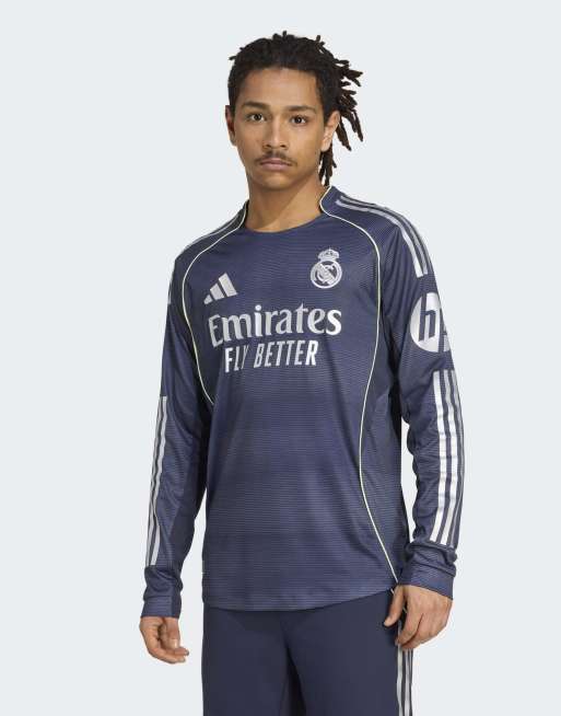 adidas Performance – Real Madrid 25/26 Authentic – Langärmliges Auswärtstrikot in Legend Ink