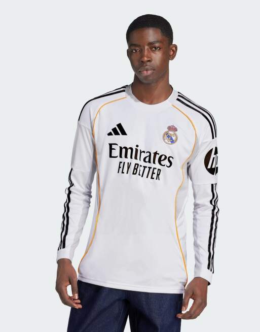 adidas Performance – Real Madrid 25/26 – Langärmliges Heim-Trikot in Weiß