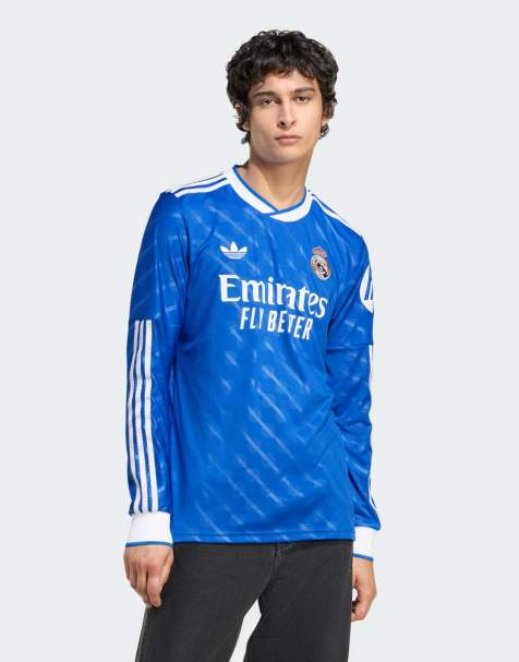 adidas performance Real madrid 25/26 long sleeve third jersey in blue bird - view 1