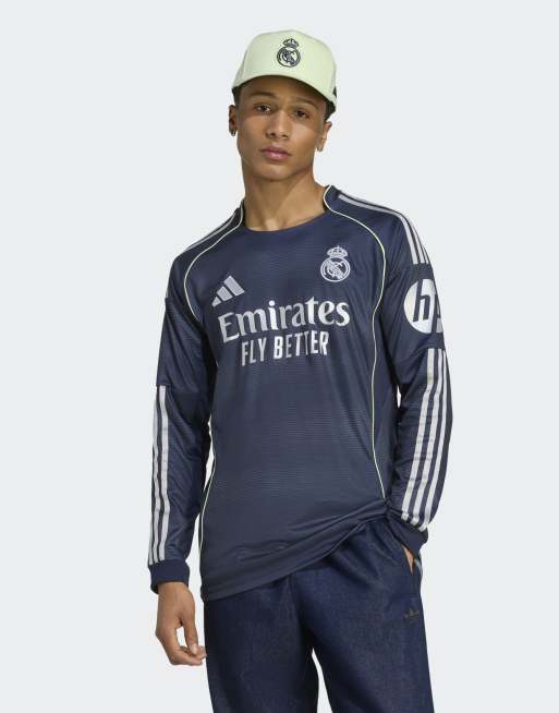 adidas Performance - Real Madrid - 25/26 uitshirt met lange mouwen in legend inktblauw