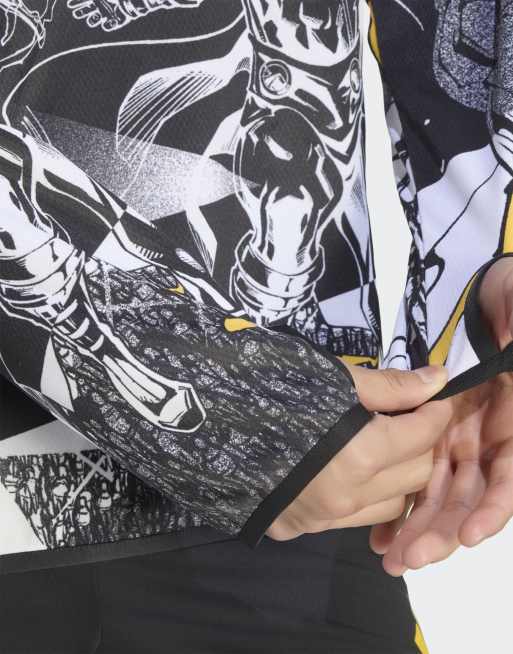 adidas Performance - Real Madrid Avengers 25/26 - Maillot d'avant-match - Blanc/noir/doré vif, 3 de 4