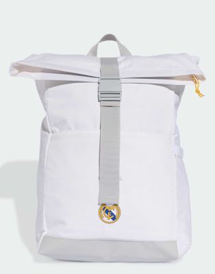 adidas performance - Real Madrid - Heimspiel-Rucksack in Weiß/einfarbigem Hellgrau