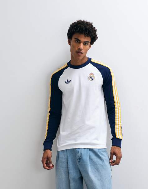 adidas Performance – Real Madrid Originals – Biało-granatowy T-shirt z długimi rękawami - view 1