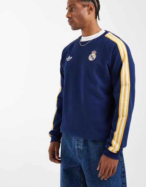 adidas performance Real madrid originals crew sweat in dark blue - view 1