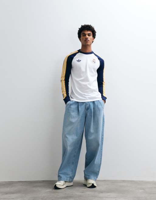 adidas performance – Real Madrid Originals – Langärmliges Shirt in Weiß und Dunkelblau, 2 von 5