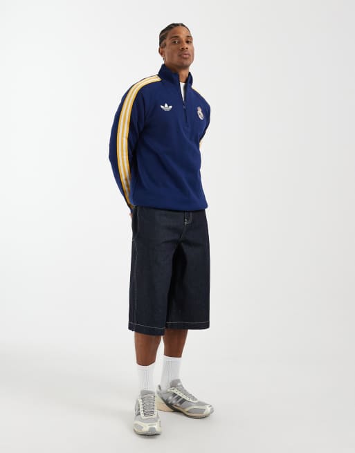 adidas Performance - Real Madrid Originals - Mørkeblå trøje med halv lynlås, 3 af 5