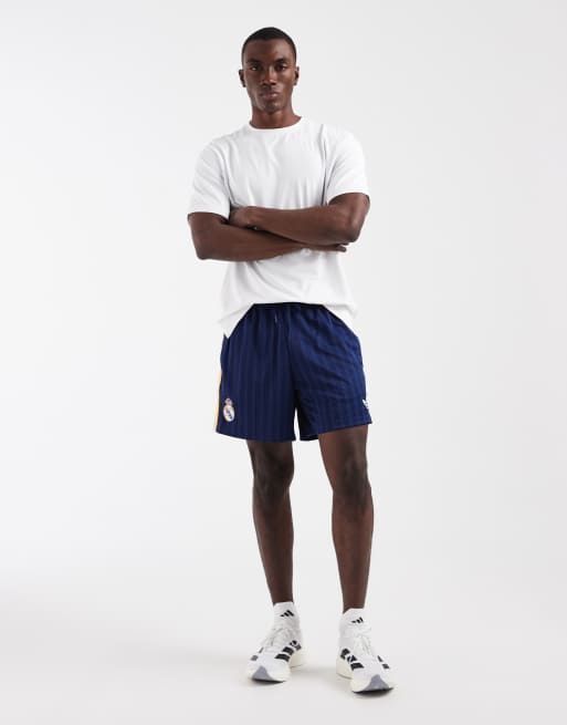 adidas Performance Real Madrid originals shorts in dark blue, 3 of 5
