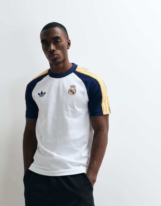 adidas performance - Real Madrid Originals - T-shirt bianca e blu scuro, 3 di 5
