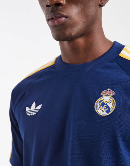 adidas performance Real madrid originals t-shirt in dark blue, 4 of 5