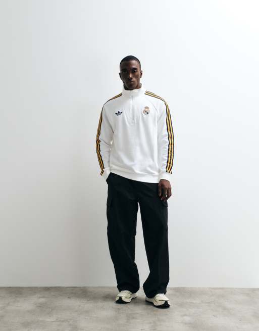 adidas Performance - Real Madrid Originals - Top met korte rits in wit, 3 van 5