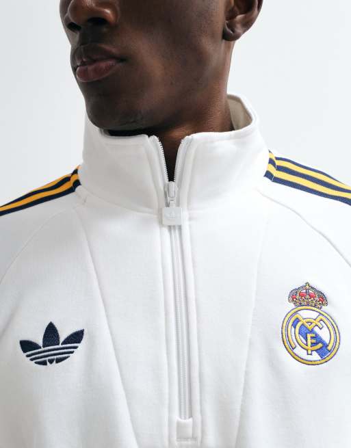 adidas Performance - Real Madrid Originals - Top met korte rits in wit, 4 van 5
