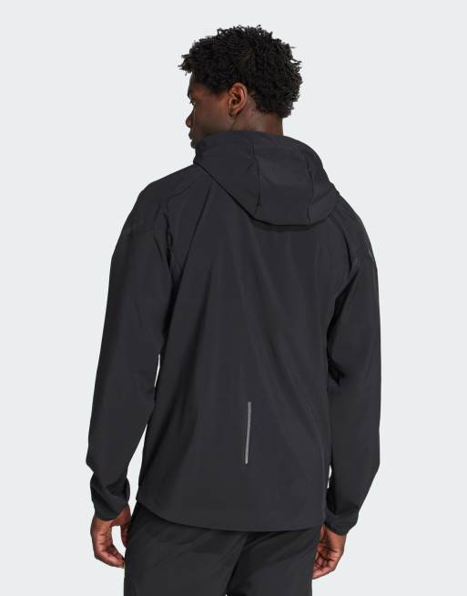 adidas performance Real madrid tiro 25 pro vis tech travel jacket in black / lucid lemon