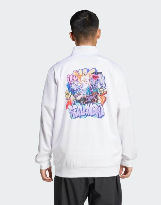 adidas performance Real Madrid track top in white, 2 of 4