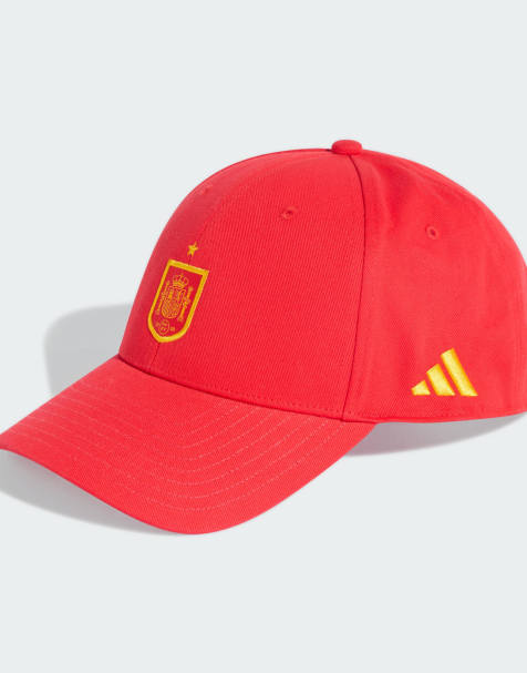 adidas performance Rfef spain football baseball cap in vivid red / crew yellow - view 1