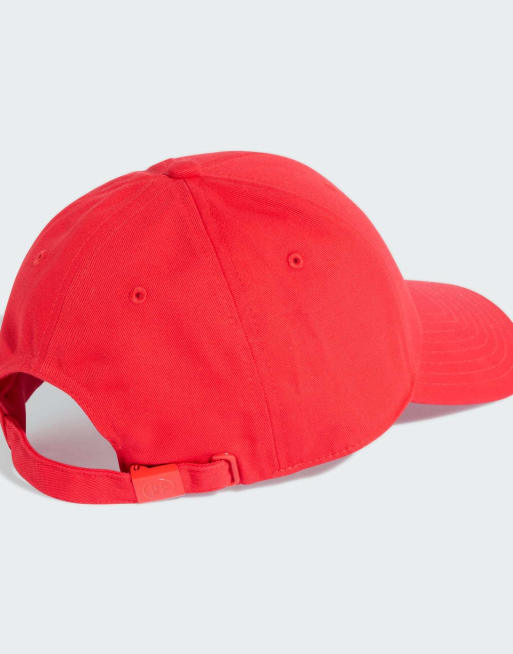 adidas Performance Rfef Spain football baseball cap in vivid red / crew yellow, 3 of 4