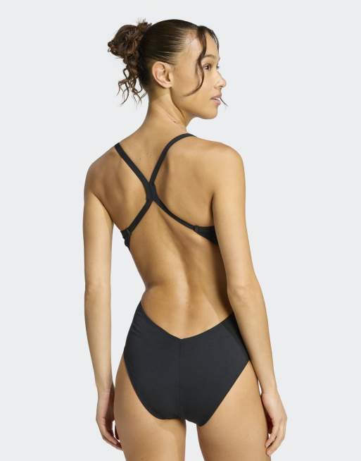 adidas Performance - Ripstream Team - Maillot 1 pièce à fines bretelles croisées au dos - Noir, 2 de 4