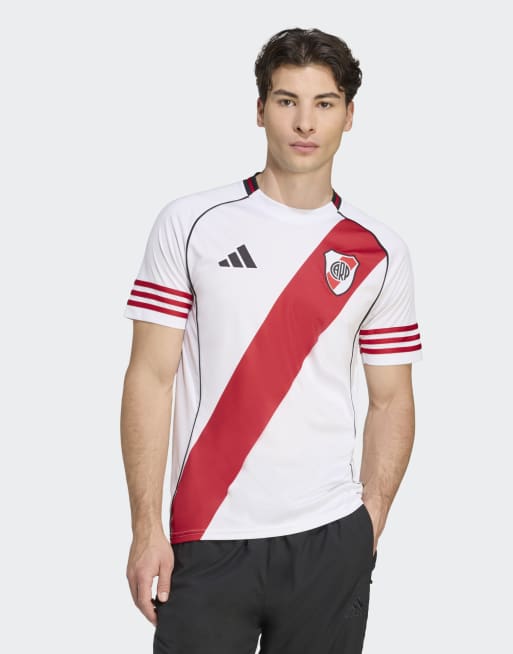 adidas Performance – River Plate – 25/26 – Vit och röd 2 hemmatröja i jersey
