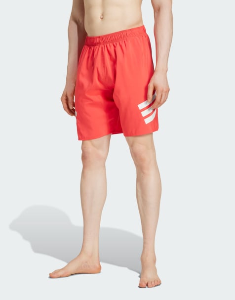 adidas performance – Röda badshorts med 3 ränder, 8 tum - view 1
