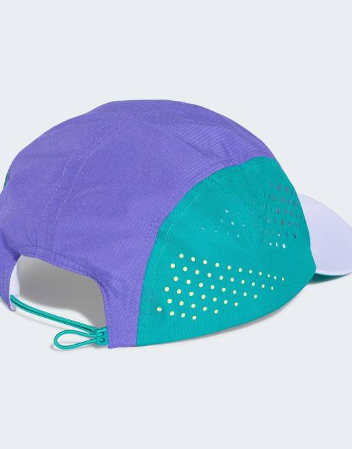 adidas Performance – Run Climacool – Zielono-cytrynowa 5-panelowa czapka z daszkiem, 2 z 3