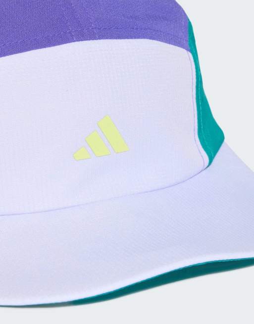 adidas Performance – Run Climacool – Zielono-cytrynowa 5-panelowa czapka z daszkiem, 3 z 3