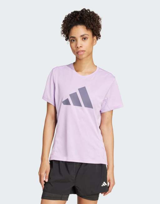 adidas performance Run it tee in powder plum